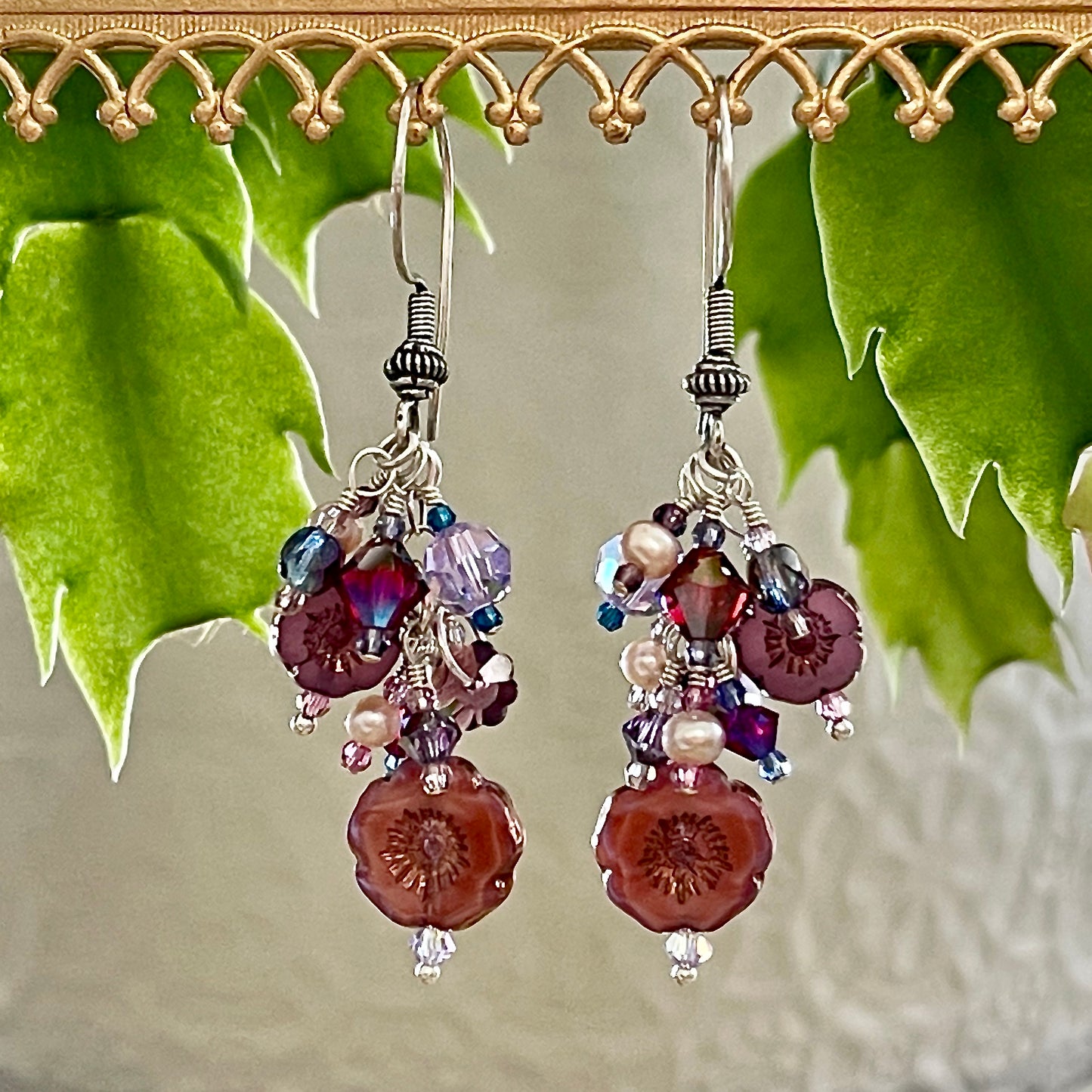 Double Flower Trinket Earrings