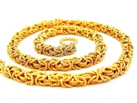 360-Video 18" 24K Vermeil 6mm Byzantine Classic Collection Necklace / Arpaia Lang