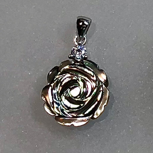 Abalone rose pendant / Arpaia Jewelry