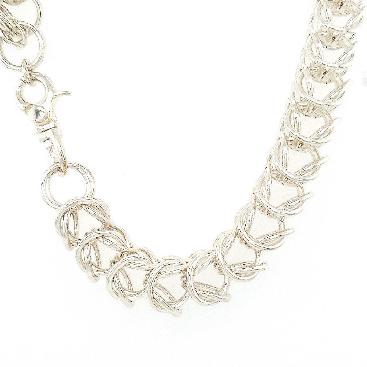 Argentium Silver Bellezza Necklace - main image on white background showing swivel lobster clasp