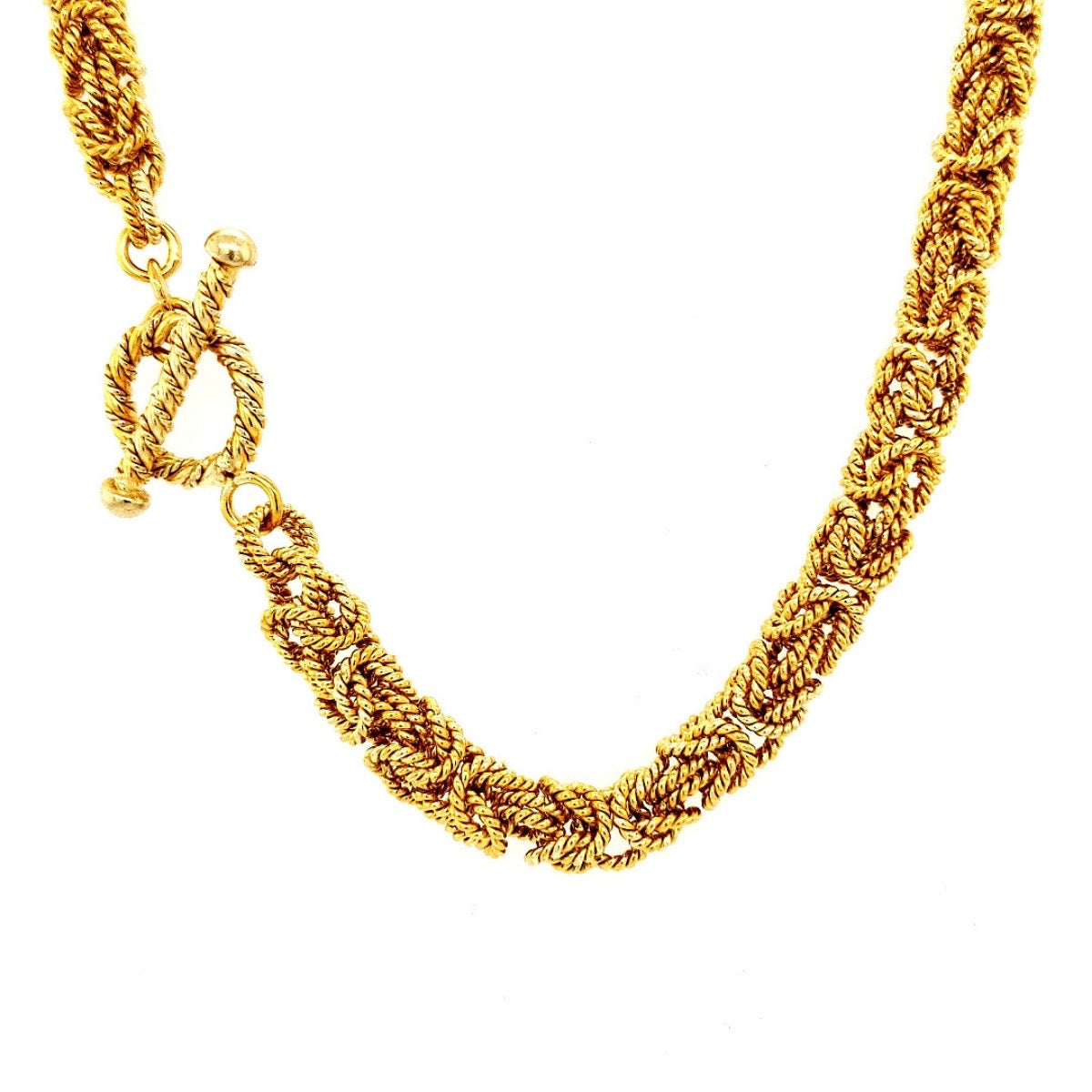 6mm 24K Vermeil Byzantine Necklace / main image on white background / Arpaia Lang
