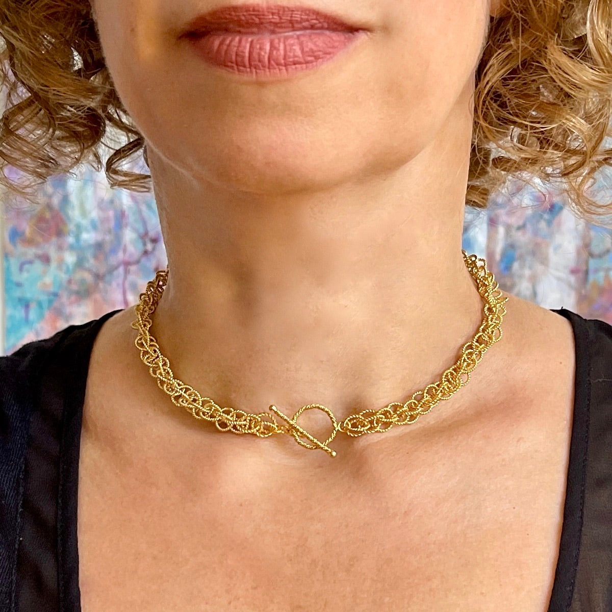 Handcrafted 24K Gold Vermeil Spinner Link Choker by Arpaia Lang – Arpaia®