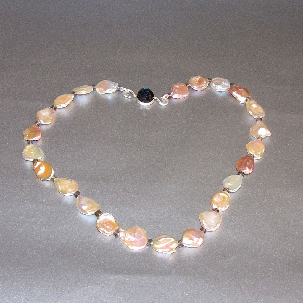 "Floating Petals" Pink Keshi Pearl Necklace / Arpaia Lang