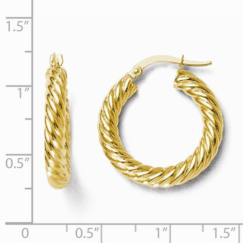 Leslie's Polished Twist 14K Hoops / Arpaia
