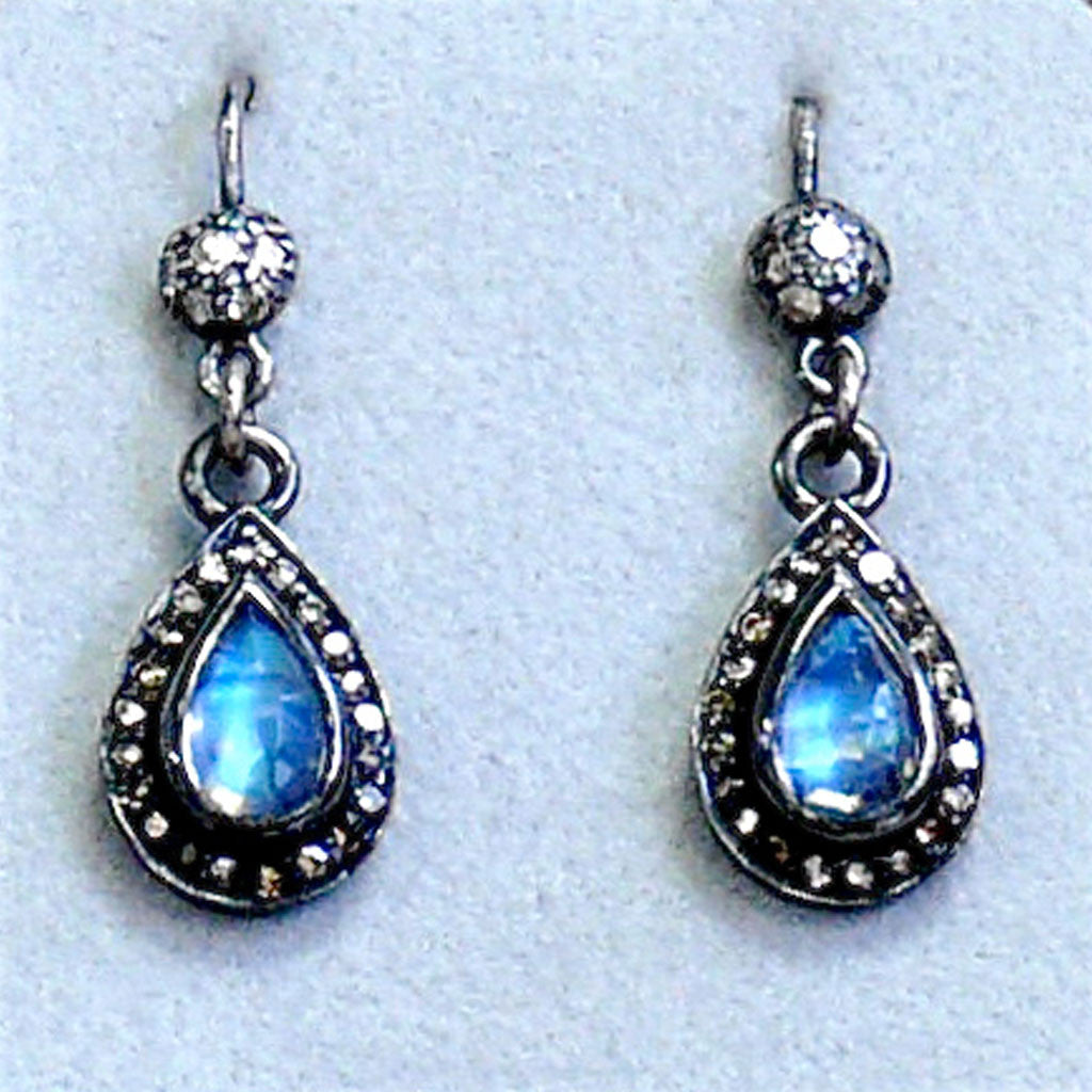 Arpaia Lang Moonstone & Champagne Diamond Earrings