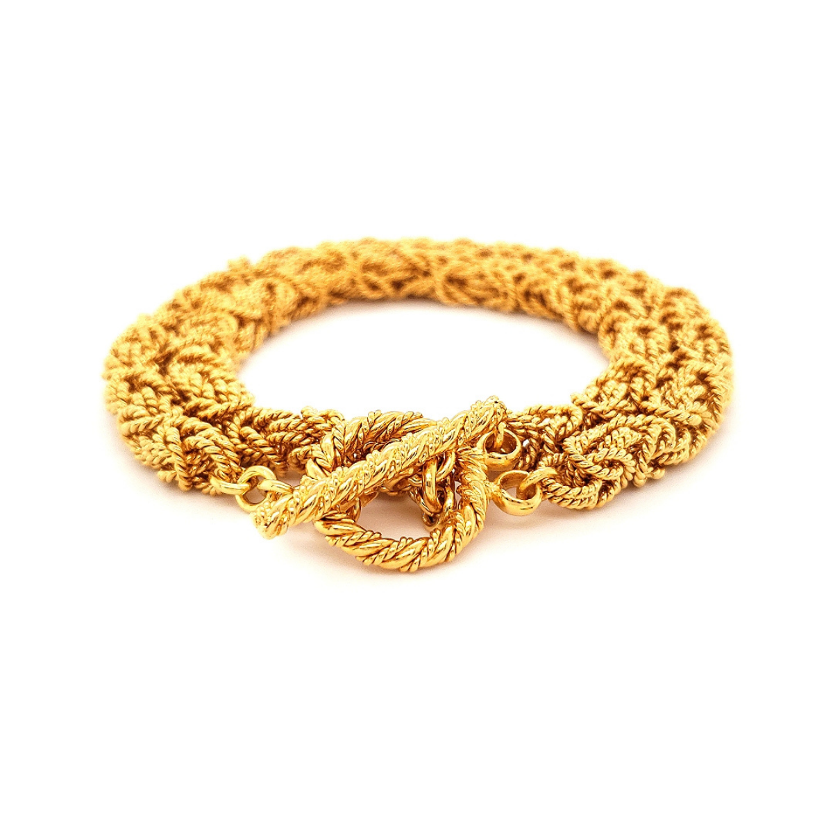 Arpaia Gold Vermeil Double Byzantine Bracelet - main image on white background using light box