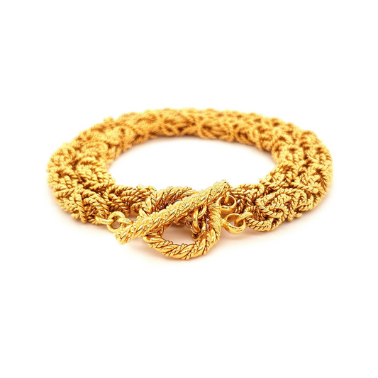 Arpaia Gold Vermeil Double Byzantine Bracelet - main image on white background using light box