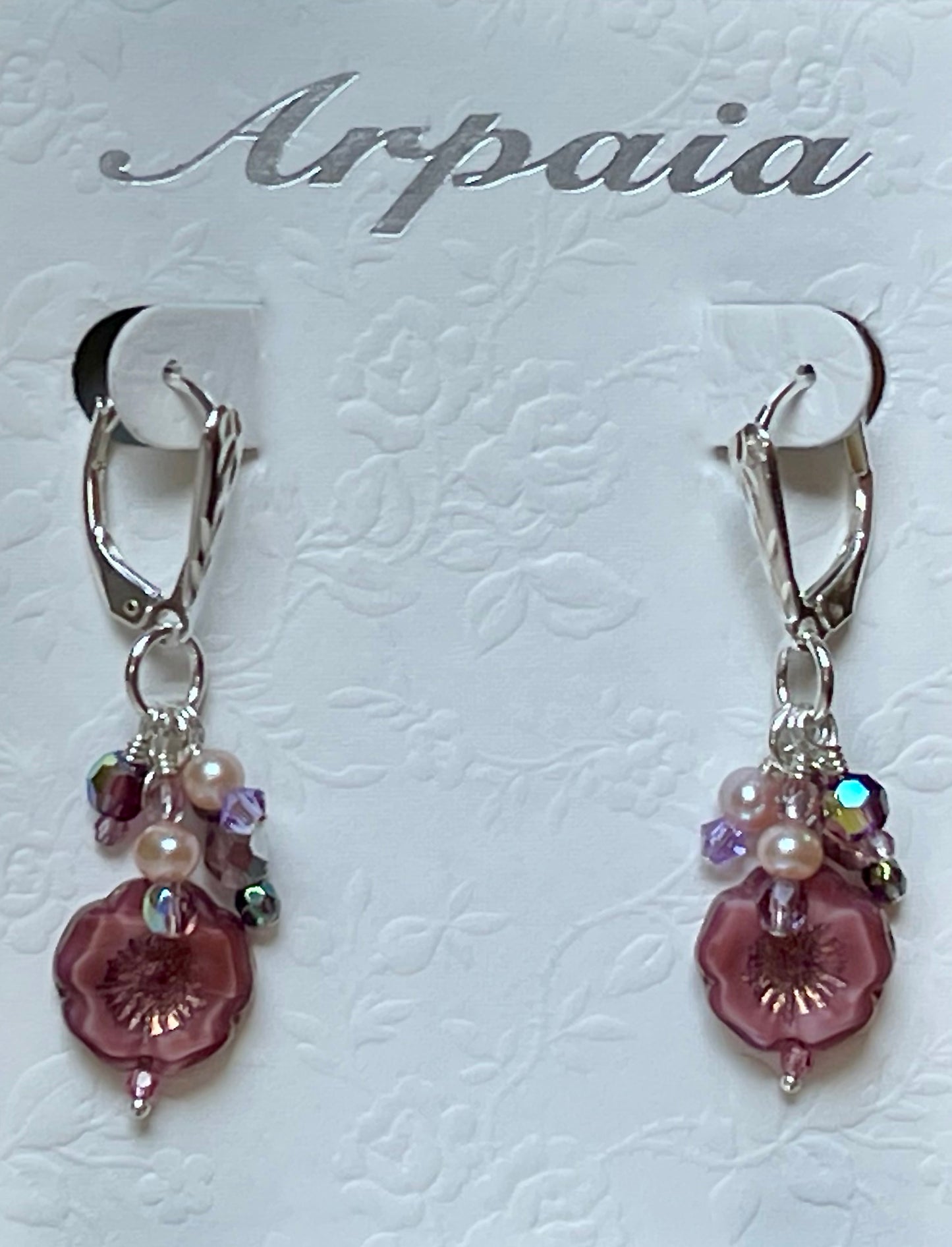 Lever Back Flower Trinket Earrings