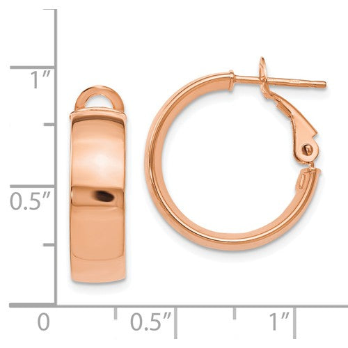 Size - Leslie's rose gold hoop / Arpaia Jewelry