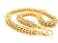 360 Video of 24K Champagne Gold Vermeil 8mm Bellezza Necklace / Arpaia Lang