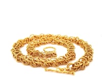 360 Video 18.5" 24K Vermeil 10mm Saturn Necklace / Arpaia Lang