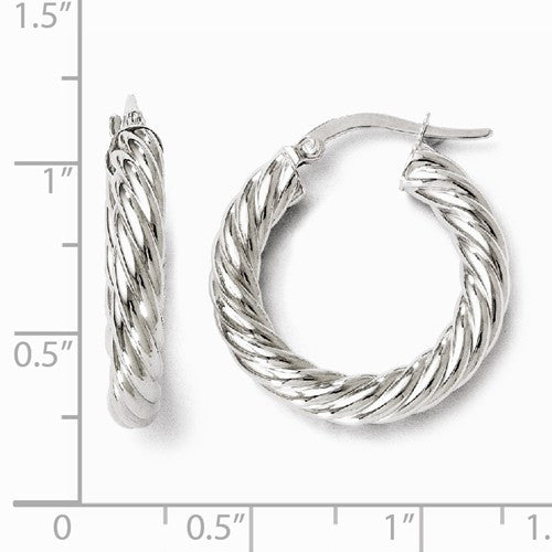 Leslie's 14K White Gold Wreath Hoops / Arpaia
