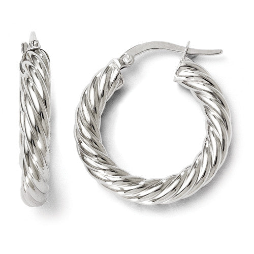 Leslie's Wreath 14K White Gold Hoops / Arpaia