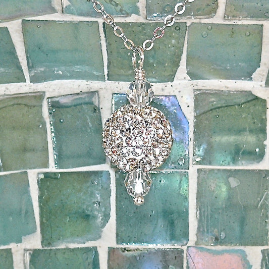 Arpaia Bling Ball Pendant on Sterling Cable Chain
