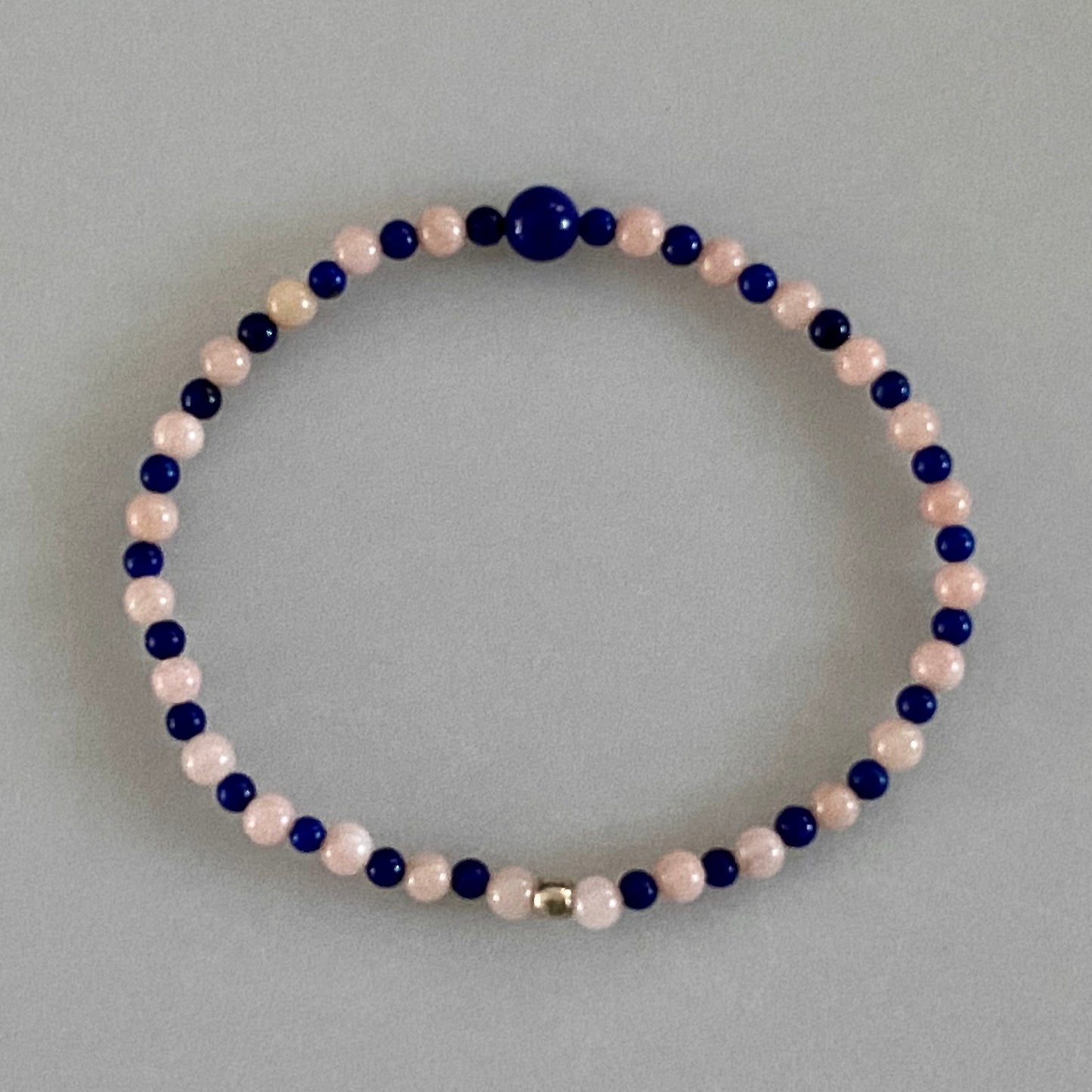 Arpaia Pink Peruvian Opal & Lapis Lazuli 7.5" Stretch Bracelet