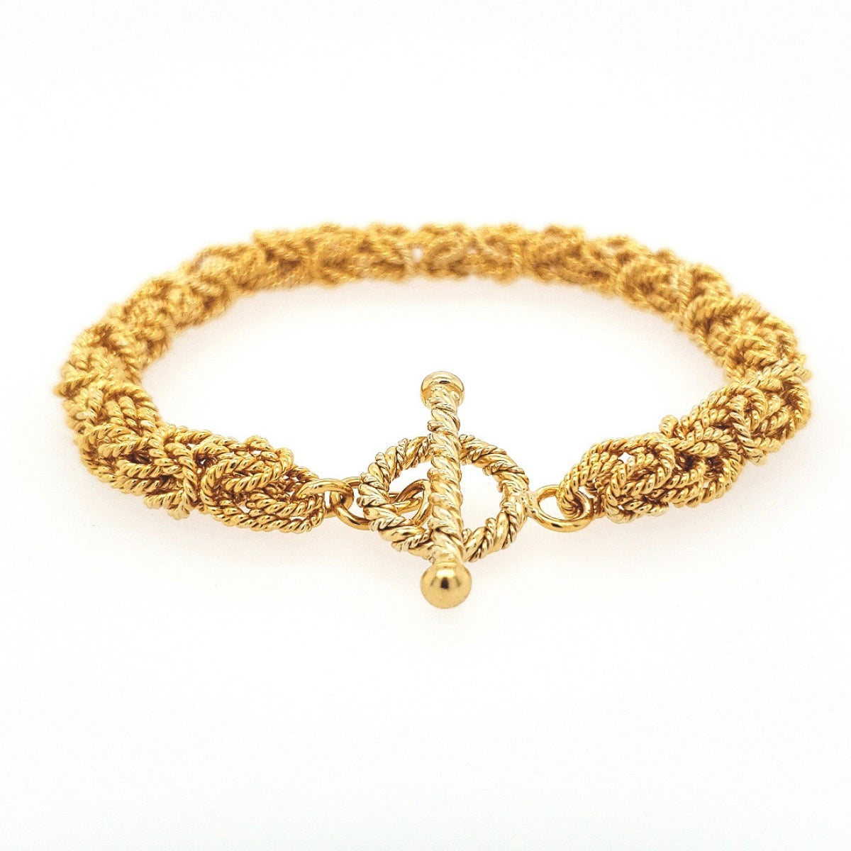 24K Vermeil 6.5mm Byzantine Bracelet - main image on white background / Arpaia Lang