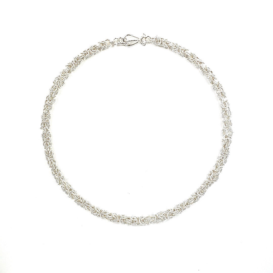 Amazon.com: Blusilver 925 Sterling Silver Necklace Chain Byzantine Style  3mm Thickness for Timeless Elegance Handmade in Bali (18 Inches): Clothing,  Shoes & Jewelry