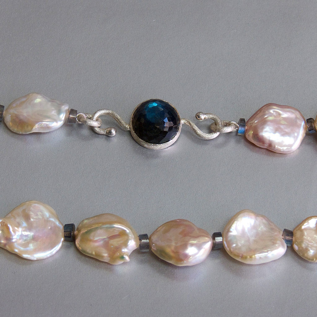 Fine Silver Labradorite S-Clasp by Robert Lang