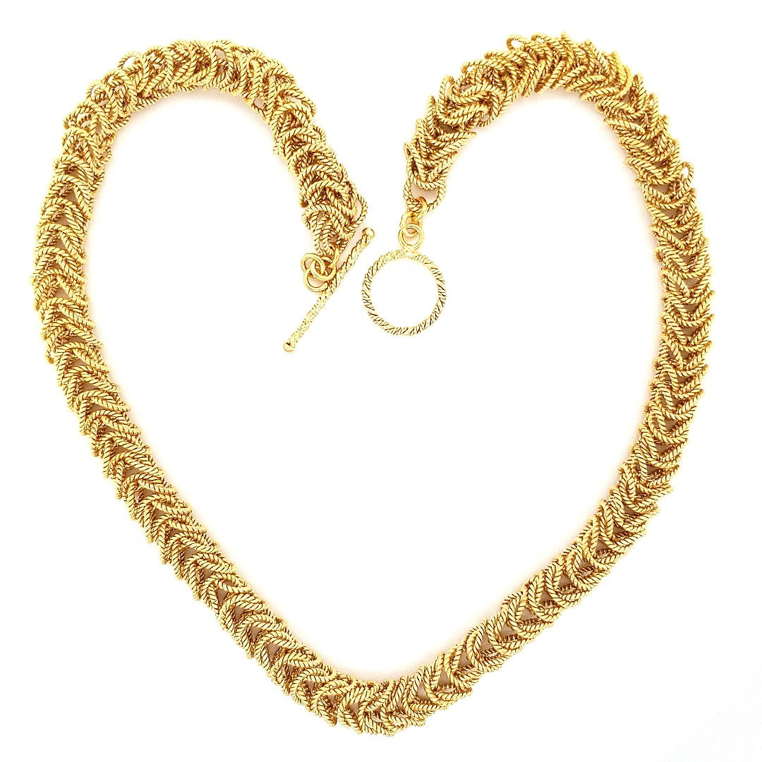 Full Layout Champagne Vermeil 8mm Bellezza Necklace / Arpaia Lang