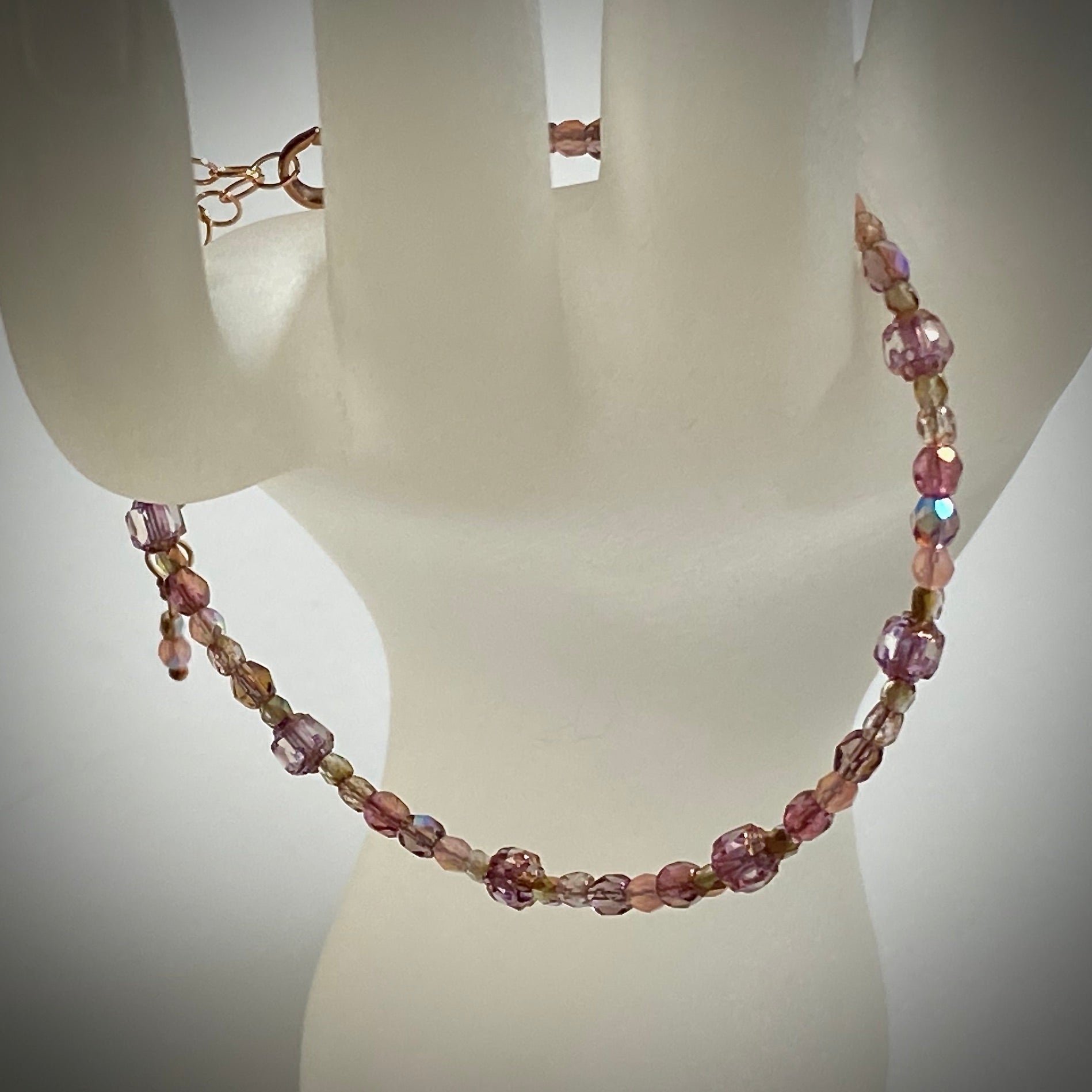 "Burnished Rose" Bracelet from Arpaia Brilliant Lights Glass Collection