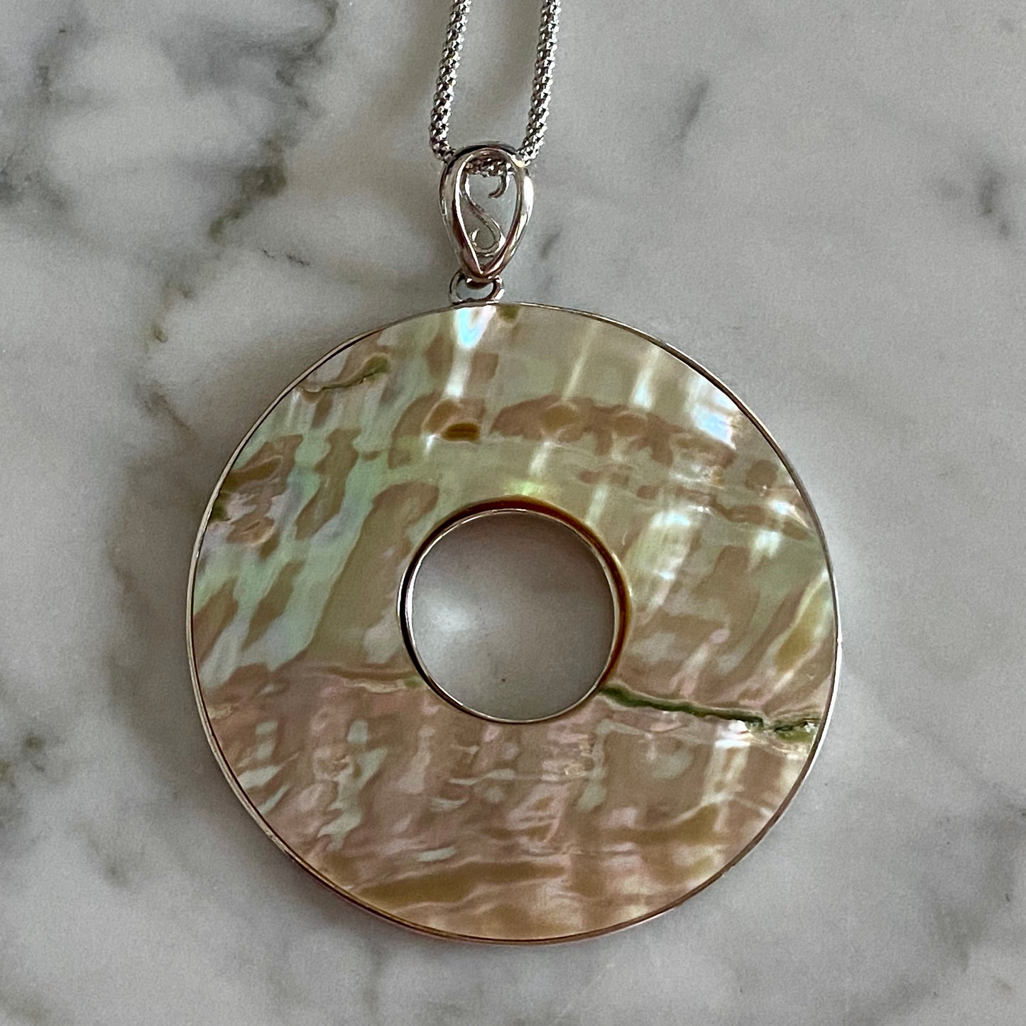 Backside golden abalone Pendant / Arpaia Jewelry