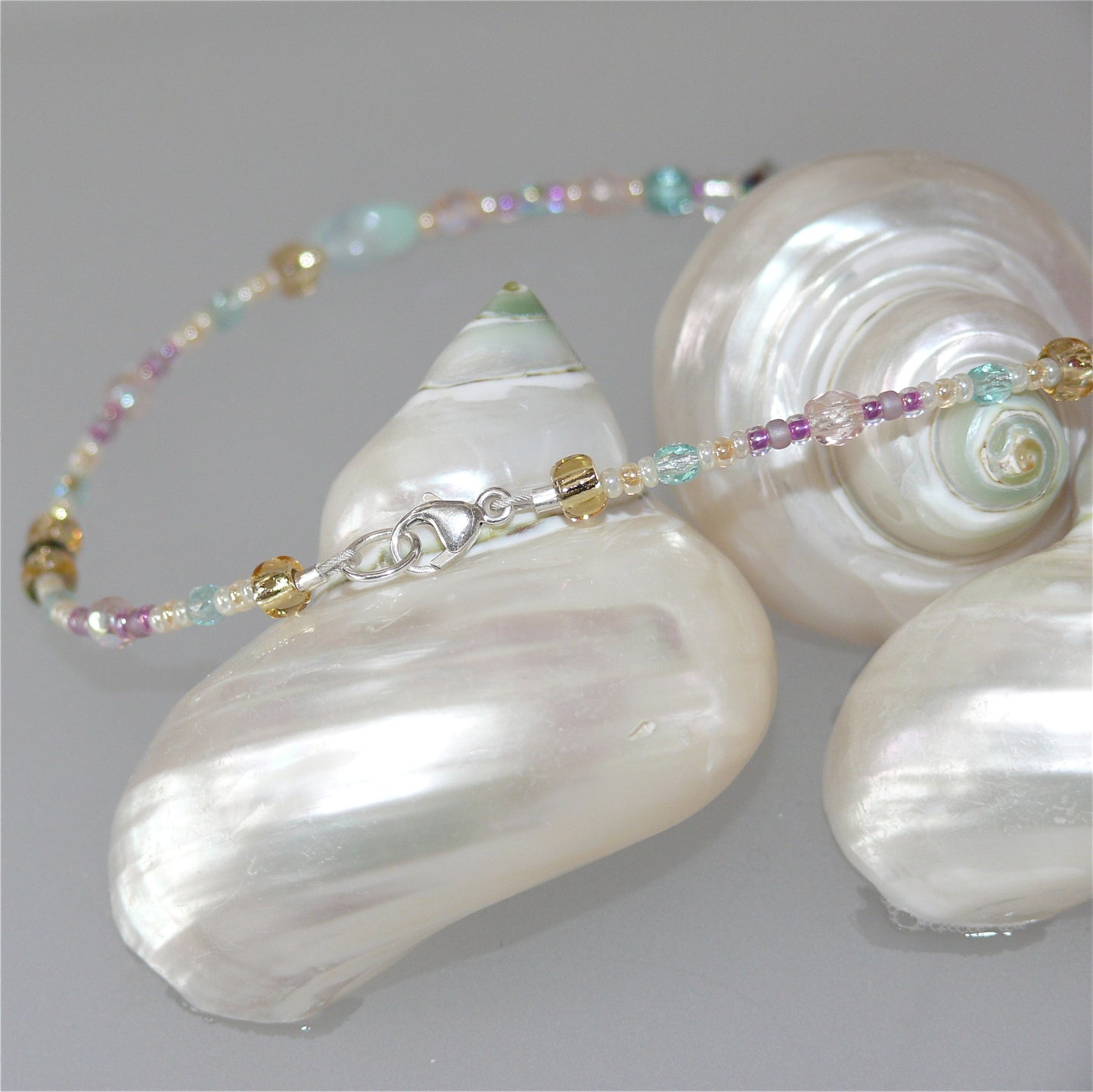 "Tranquil Waters" Ankle Bracelet by Arpaia Lang from Mystical Mermaid Reflections Collection
