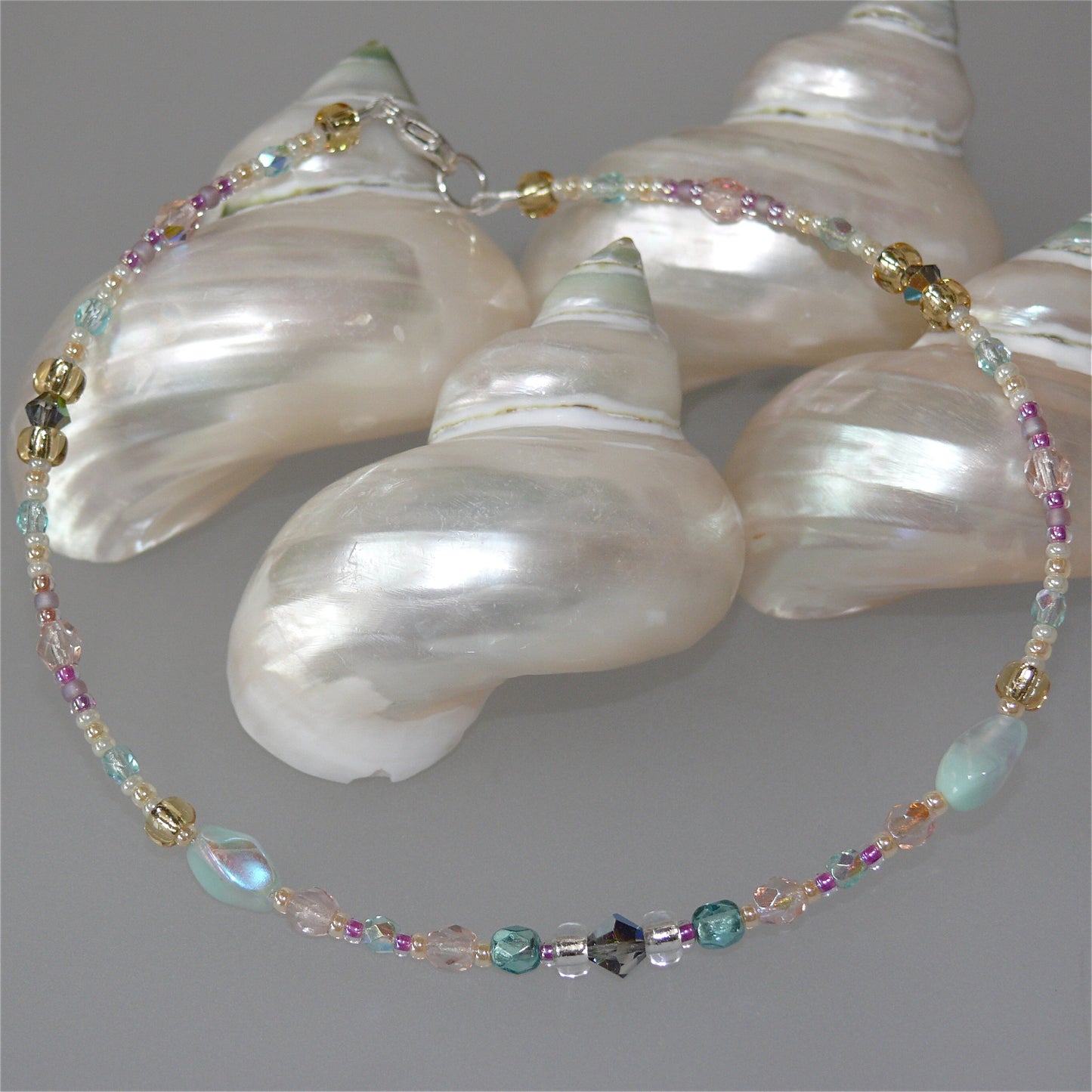 "Tranquil Waters" Ankle Bracelet by Arpaia Lang from Mystical Mermaid Reflections Collection
