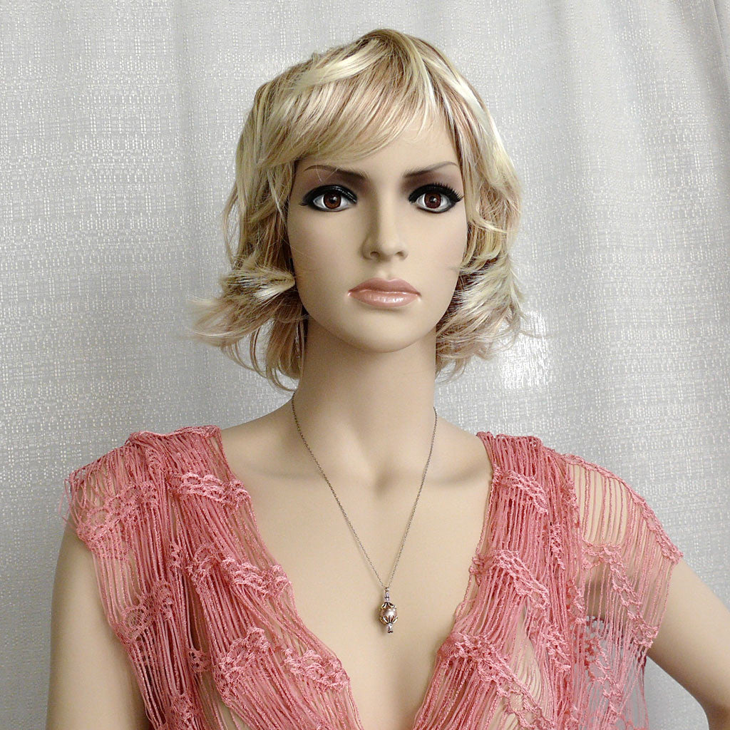 Lavender Plump Pear Pearl Necklace