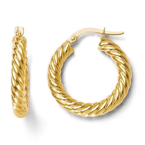 Leslie's Twist-Polished 14K Gold Hoops / Arpaia
