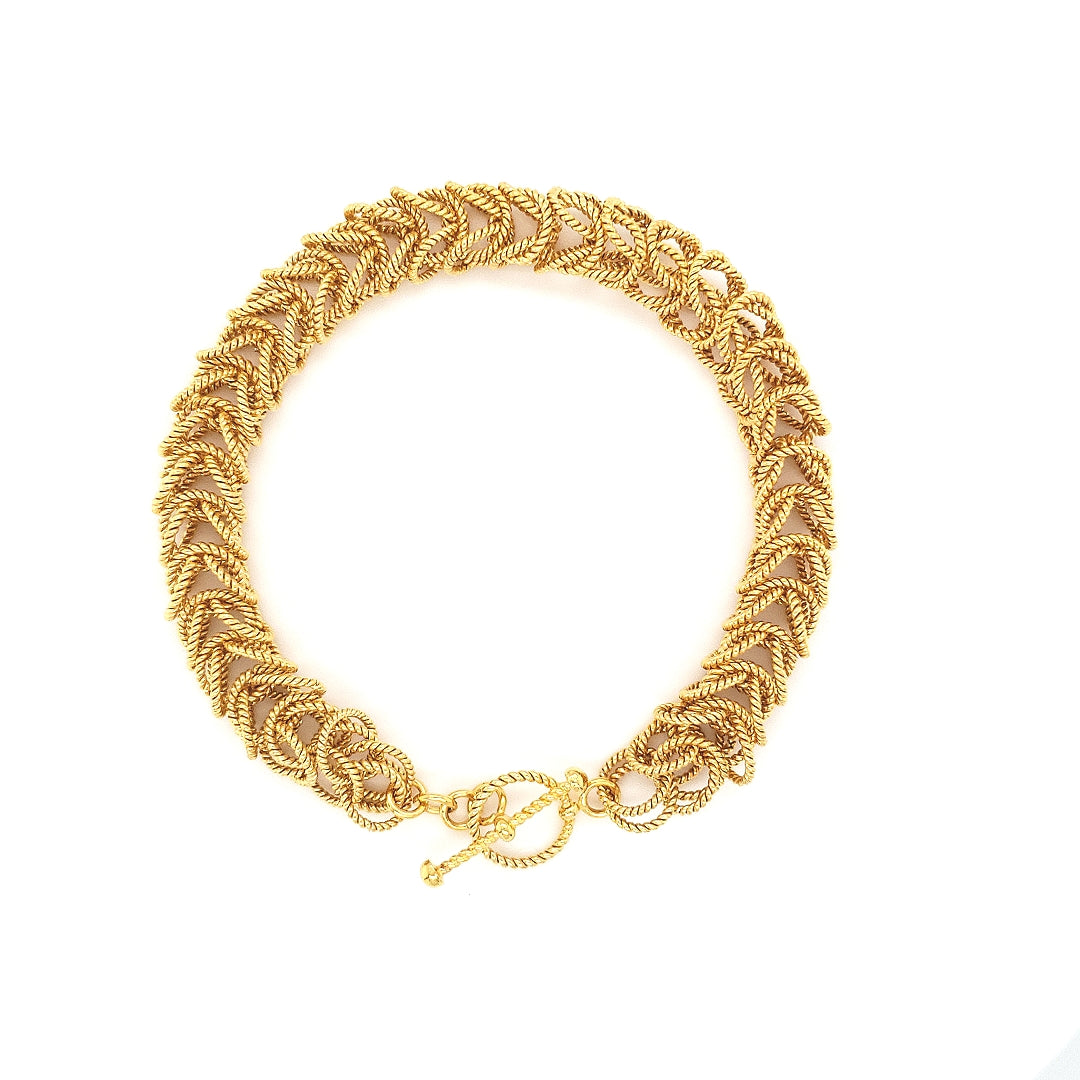 Full Layout 24K 8mm Bellezza Bracelet on white background